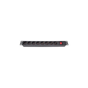 Силовий блок Eserver 19" 8 розеток, выкл., алюм. корпус PDU 220В, 16А (WT-2261A-GER-8WAY-WO)