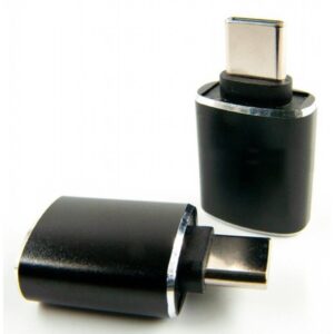 Дата кабель OTG USB 2.0 AF to USB-C black Dengos (ADP-018)