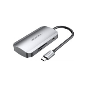 Концентратор Vention USB3.1 Type-C --> USB 3.0x3/SD/TF/PD 100W Hub 6-in-1 (TNHHB)