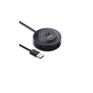 Концентратор Ugreen 4-port 1m USB 2.0 CR106 black (20277)
