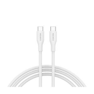 Дата кабель USB-C to USB-C 1.0m CC60SC10 60W Silicon White Canyon (CNS-CC60SC10W)