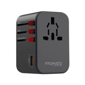 Зарядний пристрій Promate tripmate-gan65.black