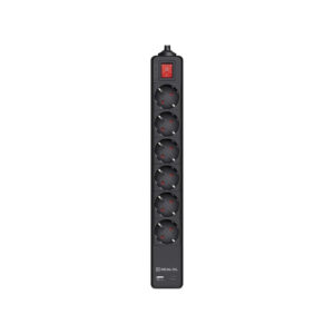 Мережевий фільтр живлення REAL-EL RS-PROTECT 605 3m, black (EL122300041)