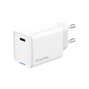 Зарядний пристрій ColorWay GaN Mini 45W PD Port PPS USB-C white (CW-CHS057PD-WT)
