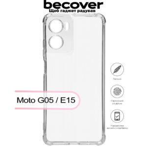 Чохол до мобільного телефона BeCover Anti-Shock Motorola Moto G05 / E15 Clear (713470)