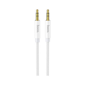 Кабель мультимедійний 3.5mm M to 3.5mm M 1.0m Silver HOCO (6931474759870)