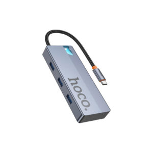 Концентратор HOCO USB-C to HDMI+PD+3xUSB3.0 HB50 Deep Space Gray (6942007647298)