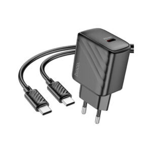 Зарядний пристрій HOCO CS22A Value USB-C PD30W + cable USB-C to USB-C Black (6942007609937)