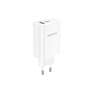 Зарядний пристрій BOROFONE BN10 Sunlight 1xUSB-C PD65W + 1xUSB-A White (6974443388190)