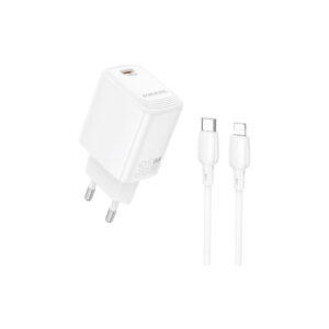 Зарядний пристрій BOROFONE BN28 Fuente USB-C PD30W + cable USB-C to Lightning White (6941991120305)