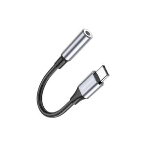 Перехідник USB-C to 3.5mm F 0.12m BV16 metal grey BOROFONE (6974443389975)