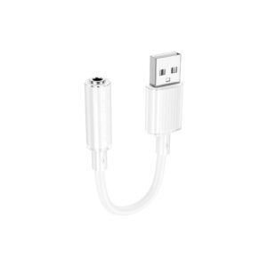 Перехідник USB-A to 3.5mm F 1.0m BV22 white BOROFONE (6941991117022)