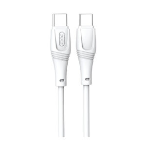 Дата кабель USB-C to USB-C 1.0m 60W High Elastic Zeus XO (NBQ239B_White)