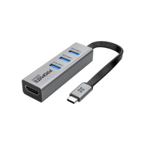 Концентратор Promate USB-C 4-in-1 порти Promate mediahub-c3.grey (mediahub-c3.grey)