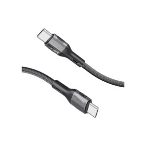 Дата кабель USB-C to USB-C 1.2m 60W PD FletchLink-CC black Promate (fletchlink-cc.black)