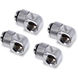 Фітинг для СРО Alphacool Eiszapfen L-connector rotatable - 4pcs Set - Chrome (17616)