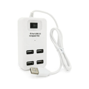 Концентратор Voltronic USB 2.0 to 4xUSB with power switch white (YT-HWS4-W)