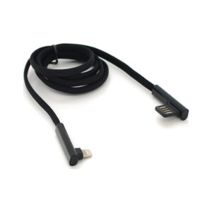 Дата кабель USB 2.0 AM to Lightning 1.0m 4.0A 90° corner black PZX (YT-PZX/V-113-M/B)