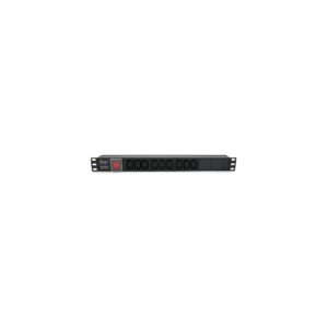 Силовий блок 19" 9 розеток С13, без кабеля, вимикач, метал. корпус Voltronic (PPX9PDUGR)