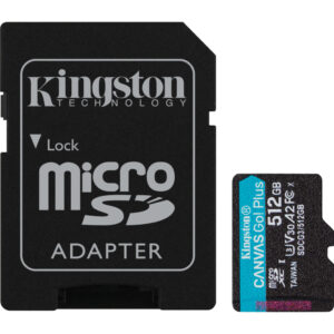 Карта пам'яті Kingston 512GB microSDXC class 10 UHS-I U3 A2 Canvas Go Plus (SDCG3/512GB)
