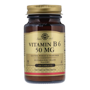 Вітамін Solgar Вітамін В6, Vitamin B6, 50 мг, 100 таблеток (SOL-03100)
