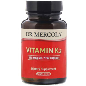 Вітамін Dr. Mercola Вітамін K2, 180 мкг, Vitamin K2, 30 капсул (MCL-01194)