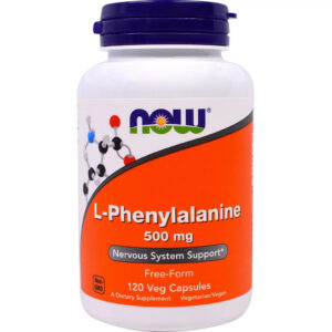 Амінокислота Now Foods L-фенілаланін, L-Phenylalanine, 500мг, 120 капсул (NOW-00132)
