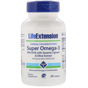 Жирні кислоти Life Extension Супер Омега-3, Omega Foundations, Super Omega-3, 60 желатино (LEX-19836)