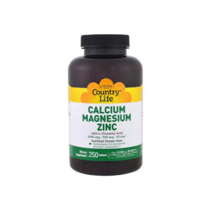 Мінерали Country Life Кальцій, Магній і Цинк з L-глютамін, Calcium Magnesium Zync, (CLF-02604)