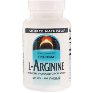 Амінокислота Source Naturals L-Аргінін 500мг, 100 капсул (SN1687)