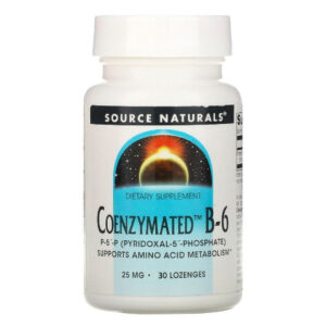 Антиоксидант Source Naturals Коензим Вітаміну B6, 25 мг, Coenzymated™ Vitamin B-6, 30 таблеток для (SN0940)