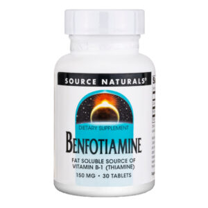 Вітамінно-мінеральний комплекс Source Naturals Бенфотіамін, 150 мг, Benfotiamine, 30 таблеток (SN1905)