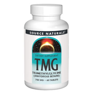 Амінокислота Source Naturals Триметилгліцин, ТМГ, TMG, 750 мг, 60 таблеток (SN0876)
