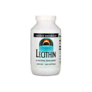 Амінокислота Source Naturals Лецитин, 1200мг, Lecithin, 500 желатинових капсул (SN0618)