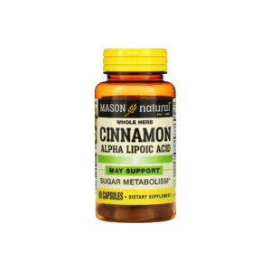 Трави Mason Natural Кориця з альфа-ліпоєвою кислотою, Cinnamon Alpha Lipoic Acid, 60 кап. (MAV-16555)