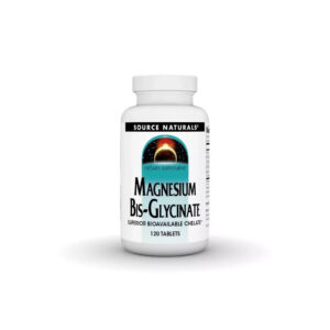 Мінерали Source Naturals Магній Бісгліцинат, Magnesium Bis-Glycinate, 120 таблеток (SNS-02132)
