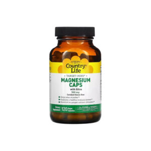 Мінерали Country Life Магній з кремнієм, 300 мг, Target-Mins, Magnesium Caps with Silica, 120 вегет. (CLF-02475)