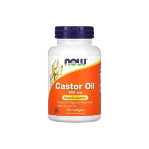 Трави Now Foods Касторова олія, 650 мг, Castor Oil, 120 гелевих капсул (NOW-01723)