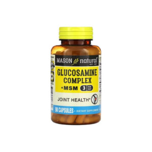 Вітамінно-мінеральний комплекс Mason Natural Комплекс глюкозаміну з ЧСЧ, Glucosamine Complex + MSM, 90 капсул (MAV-12639)