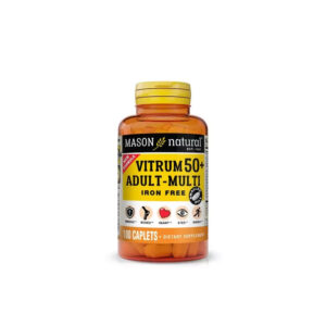 Вітамінно-мінеральний комплекс Mason Natural Мультивітаміни 50+ без заліза, Vitrum 50+ Adult-Multi Iron Free, 100 кап (MAV18151)
