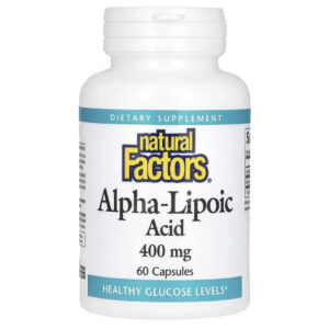 Вітамінно-мінеральний комплекс Natural Factors Альфа-ліпоєва кислота, 400 мг, Alpha-Lipoic Acid, 60 капсул (NFS-02101)