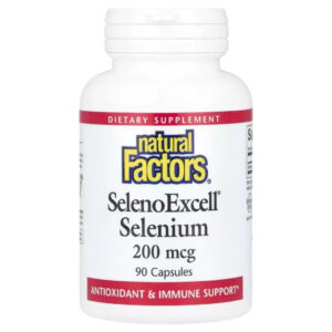 Мінерали Natural Factors Селен, 200 мг, SelenoExcell, Selenium, 90 капсул (NFS-01675)