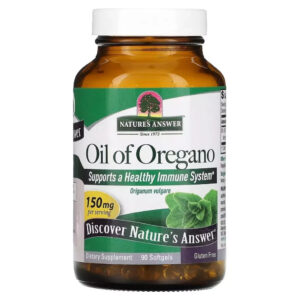 Трави Nature's Answer Олія орегано, 150 мг, Oil of Oregano, 90 гелевих капсул (NTA-16308)
