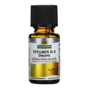 Вітамін Nature's Answer Вітамін D3 у краплях, 4000 МО, Vitamin D-3 Drops, 15 мл (NTA-26132)