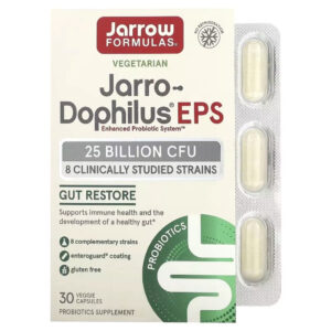 Пробіотики Jarrow Formulas Пробіотики, 25 млрд КУО, Jarro-Dophilus EPS, 30 вегетаріанських ка (JRW-03040)