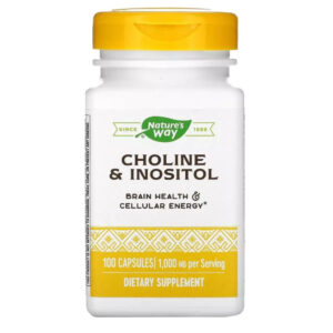 Вітамін Nature's Way Холін та інозитол, 1000 мг, Choline & Inositol, 100 капсул (NWY-40462)