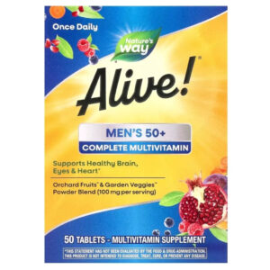 Мультивітамін Nature's Way Мультивітаміни для чоловіків 50+ Alive! Men's 50+ Complete Multivitamin, 50 т (NWY-13661)