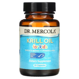Жирні кислоти Dr. Mercola Олія криля для дітей, Krill Oil for Kids, 60 капсул (MCL-01149)