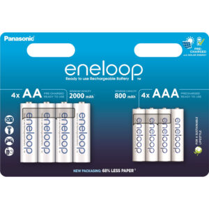 Акумулятор Panasonic AA Eneloop 2000mAh NI-MH * 4 + AAA 800mAh NI-MH * 4 (BK-3MCDE+4MCDE/8CP)