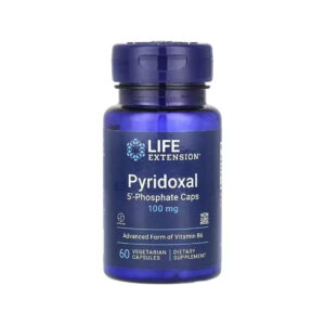 Вітамін Life Extension Піридоксаль 5''-фосфат, Вітамін B6, 100 мг, Pyridoxal 5''-Phosphate Caps, 6 (LEX-12176)